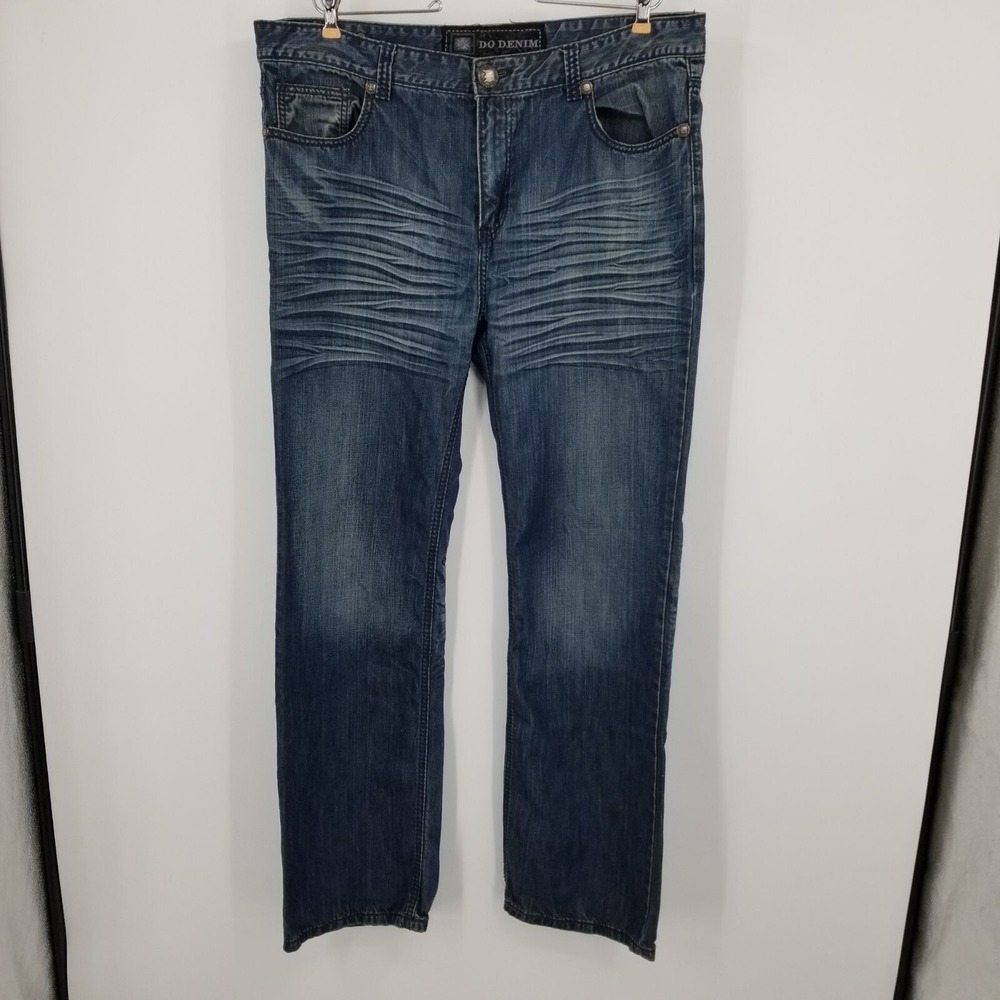 Do Denim‎ Men's Bootcut Denim Jeans Size 38x32 Y2K Streetwear Grunge Western